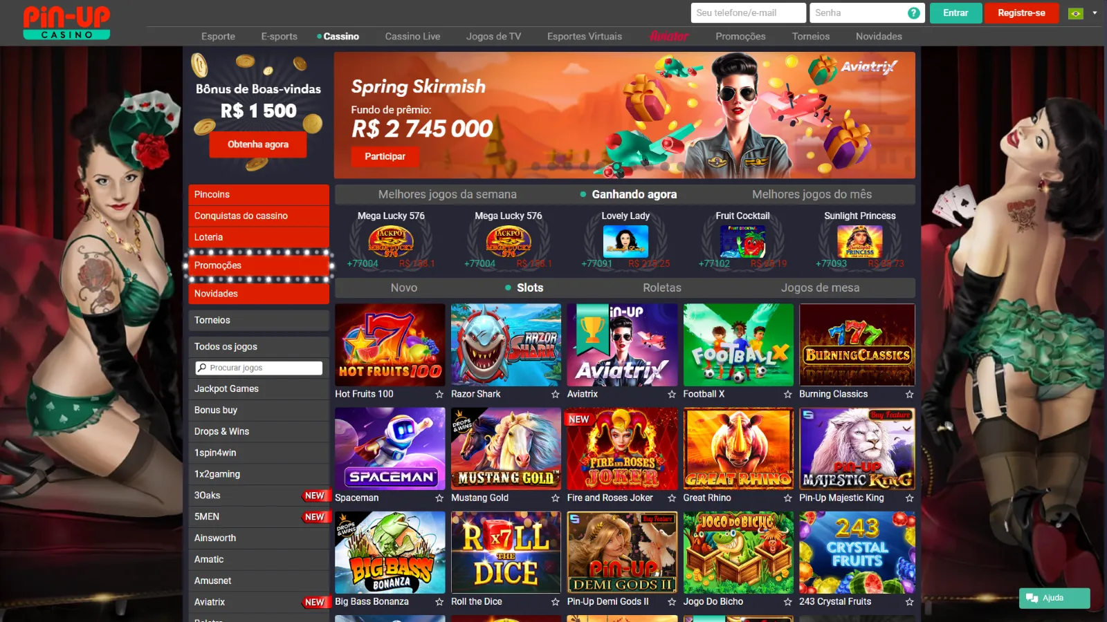 Site oficial da Pin Up Casino para ganhar dinheiro